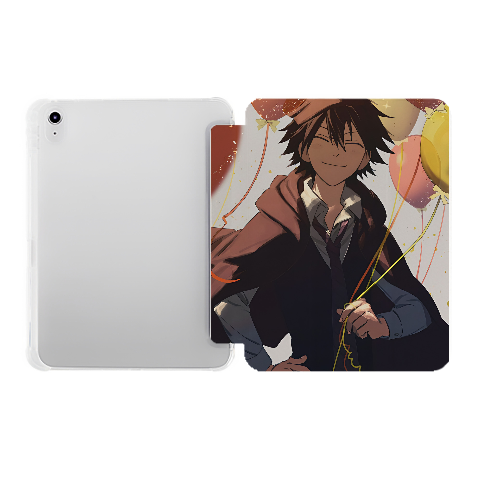 （画像用） 文豪ストレイドッグス Bungo Stray Dogs IPad ケース ペン収納付き 三つ折りスタンド PUレザー×シリコン 対応機種9.5/10.5/10.9インチ